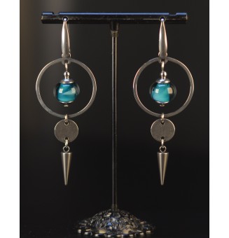 Boucles d’oreilles bleu...