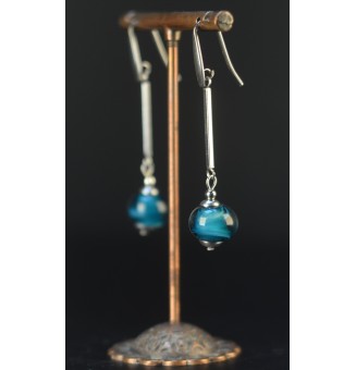 Boucles d’oreilles bleu...