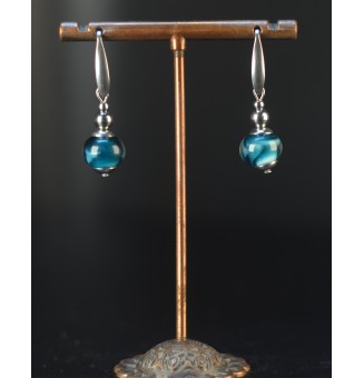 Boucles d’oreilles bleu...