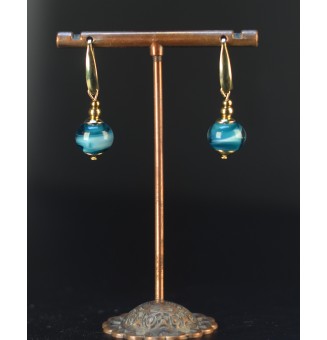 Boucles d’oreilles bleu...