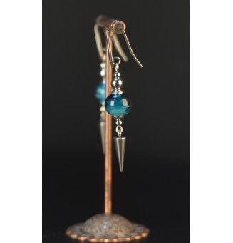 Boucles d’oreilles bleu...