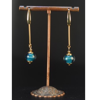 Boucles d’oreilles bleu...