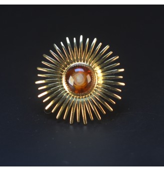Bague Soleil dorée avec...