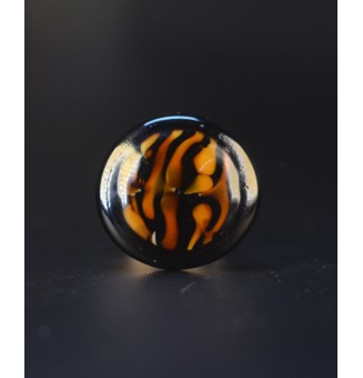Bague Léopard en verre filé...