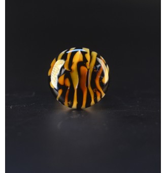 Bague Léopard en verre filé...