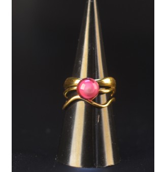 Bague rose triple anneau en...