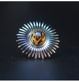 Bague Soleil argentée avec...