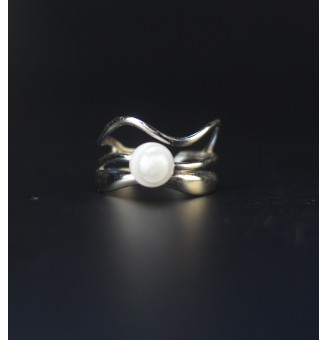 Bague blanche triple anneau...