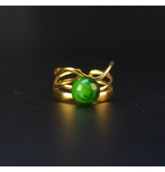 Bague vert Rosetta triple...