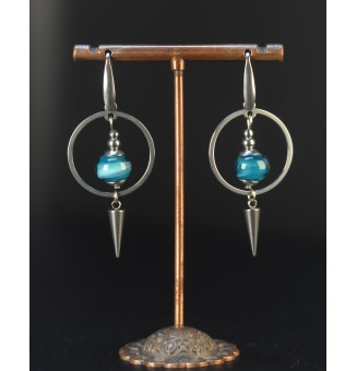 Boucles d’oreilles bleu...
