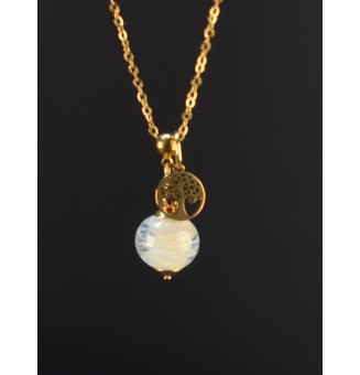 Collier court blanc...