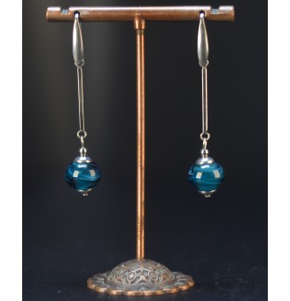 Boucles d’oreilles bleu...