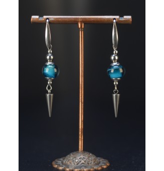 Boucles d’oreilles bleu...
