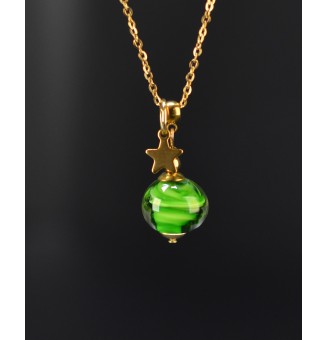 Collier court vert rosetta...
