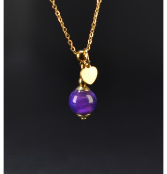 Collier court VIOLET en...