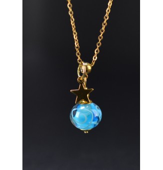 Collier court TURQUOISE en...