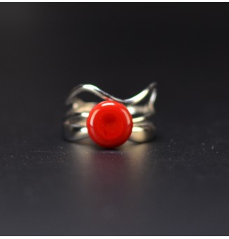 Bague rouge triple anneau...