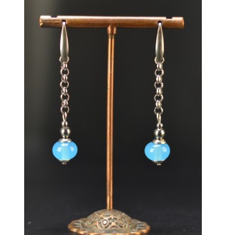 Boucles d’oreilles bleu...