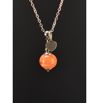 Collier court ABRICOT –...