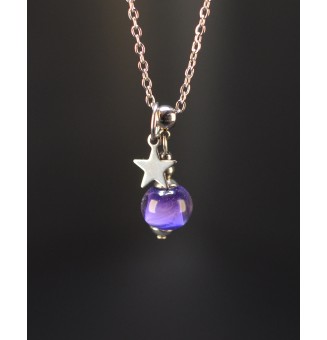 Collier court violet en...