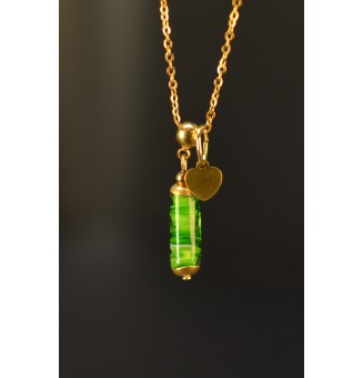 Collier court vert Rosetta...