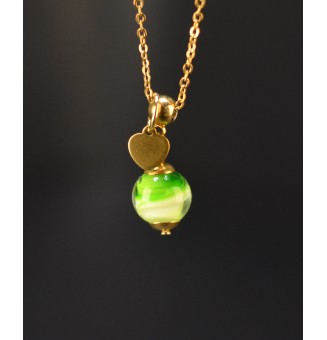 Collier court vert rosetta...