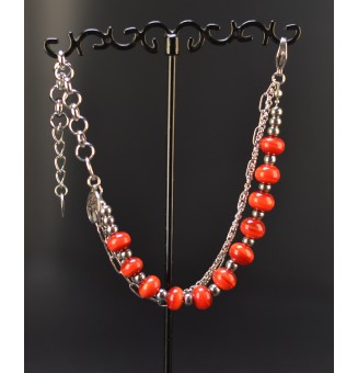 Bracelet multirangs rouge...