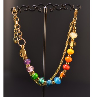 Bracelet Multirangs Doré &...