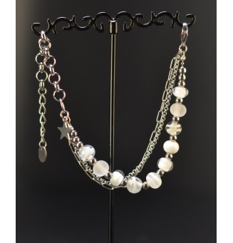 Bracelet multirangs blanc...
