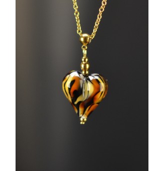 Collier cœur Léopard en...