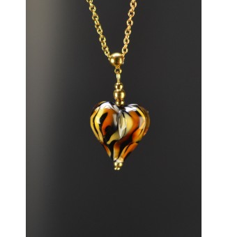 Collier cœur Léopard en...