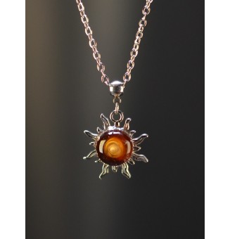 Collier cœur dégradé ambré...