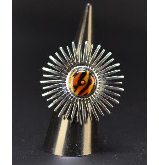 Bague Soleil argentée avec...
