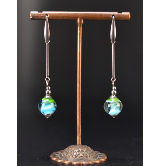 Boucles d’oreilles bleu...