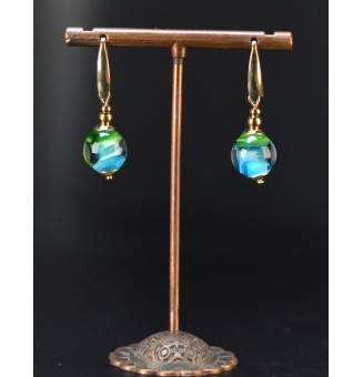Boucles d’oreilles bleu...
