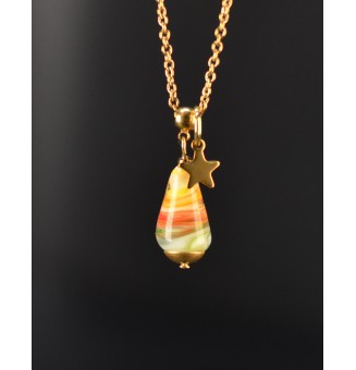 Collier court multicolore...