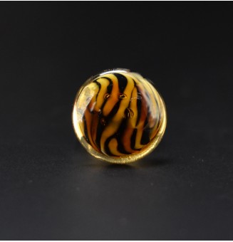 Bague Léopard en verre filé...