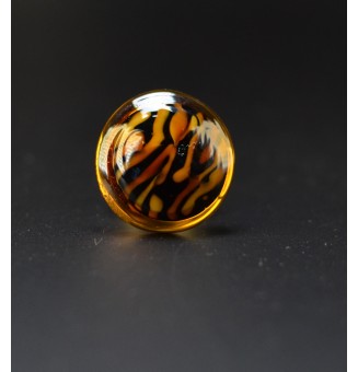 Bague Léopard en verre filé...