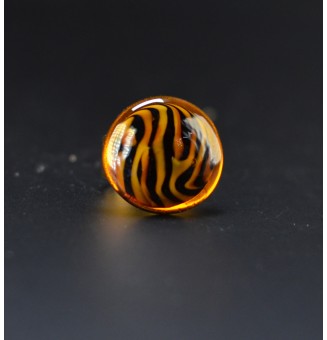 Bague Léopard en verre filé...