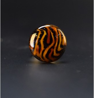 Bague Léopard en verre filé...