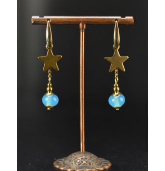 Boucles d’oreilles bleu...