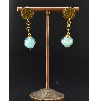 Boucles d’oreilles bleu...