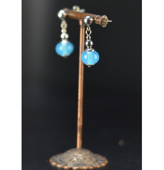Boucles d’oreilles bleu...