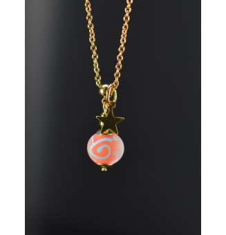 Collier court saumon mat et...