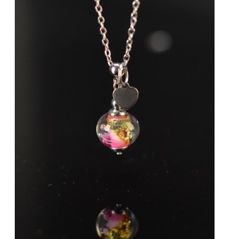 Collier court rose avec...