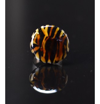 Bague Léopard en verre filé...