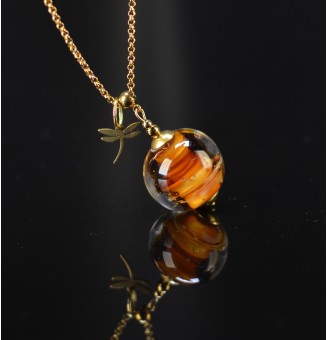 Collier long ambré avec...