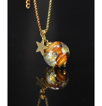 Collier long ambré avec...