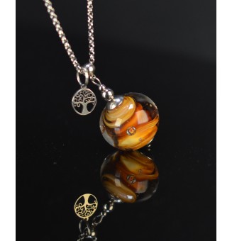 Collier long ambré avec...