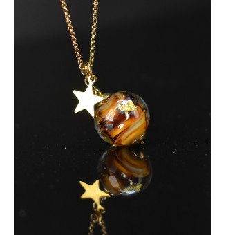 Collier long ambré avec...